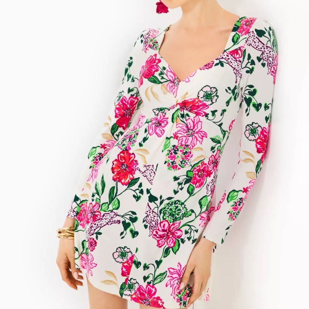 New Lilly Pulitzer Anne Skirted Romper Floral print Size Small